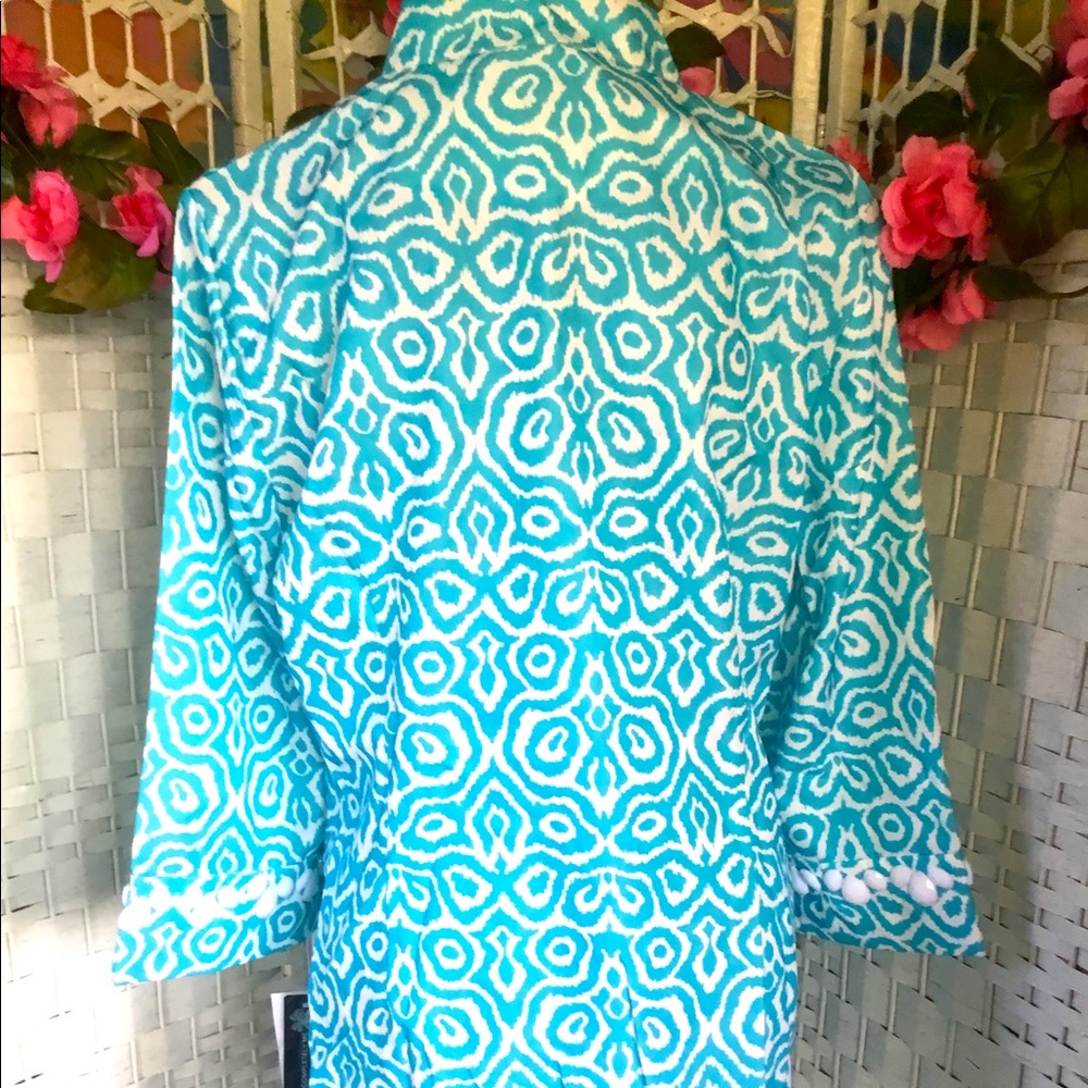 π€π Liz Lange Blue & White Shirt M / L Measurements Below NWT ππ€ - Picture 6 of 7